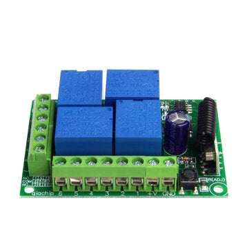 433MHz Universal Wireless Remote Switch DC12V 4CH RF Relay Receiver Module for Remote Garage/LED/Hom