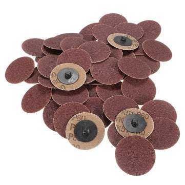 50pcs 2 Inch 80 Grit Roll Lock Sanding Disc Abrasive Pads