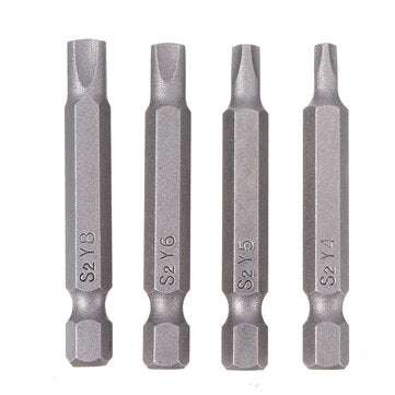 4pcs/set Magnetic Y Shaped Screwdriver Bit Hex Shank Y4/5/6/8 Screwdriver Bit