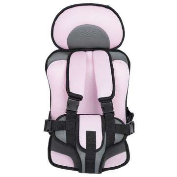Adjustable Portable Simple Car Baby Child Safety Seat 0-12 Year Old Thickening Spo... (COLOR.: PINK)