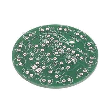 5pcs DIY Green LED Round Flash Electronic Production Kit Component Soldering Training Practice Board