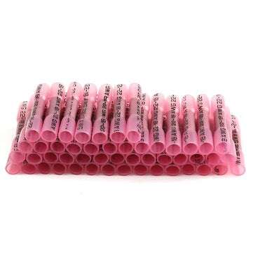 50Pcs PE Insulator Connecctors Heat Shrink Tube Insulation Crimp Terminals Set (COLOR.: RED)