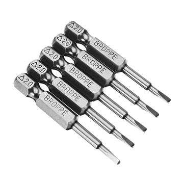 5pcs 2.0 50mm 1/4 Inch Hex Magnetic Triangle Screwdriver Bits Set