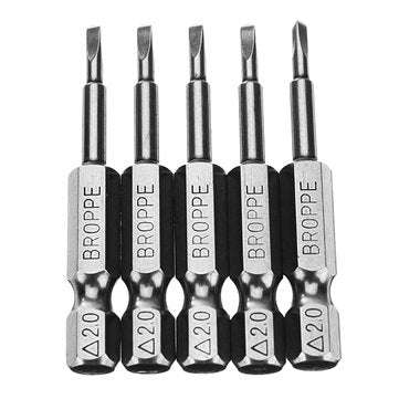 5pcs 2.0 50mm 1/4 Inch Hex Magnetic Triangle Screwdriver Bits Set