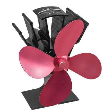 4 Blades Heat Powered Wood Stove Fan Ultra Quiet Fireplace Wood Burning Eco Fan