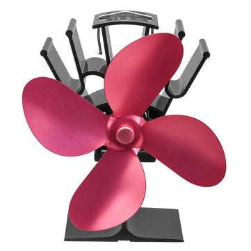 4 Blades Heat Powered Wood Stove Fan Ultra Quiet Fireplace Wood Burning Eco Fan