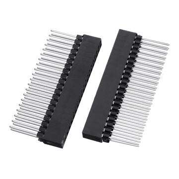 5pcs 2x20 PIN Double Row Straight Female Pin Header 2.54MM Pitch Pin Long 12MM Strip Connector Socke
