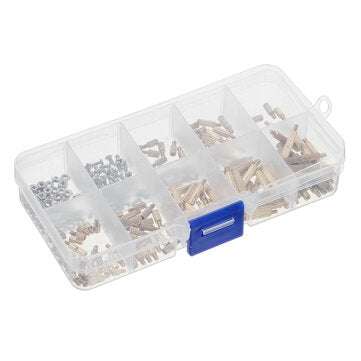 AOQDQDQD 260Pcs M2 PCB Threaded Brass Male Female Standoff Spacer Board Hex Screws Nut Assortment