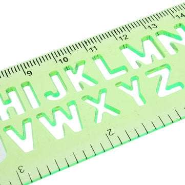 4Pcs Candy Color Cute Art Graphics Symbols Drawing Template Ruler 15CM