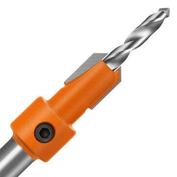 5Pcs 10mm Carbide Tip HSS Woodworking Countersink Drill Router Bit Set 8mm Shank Screw Extractor Rem