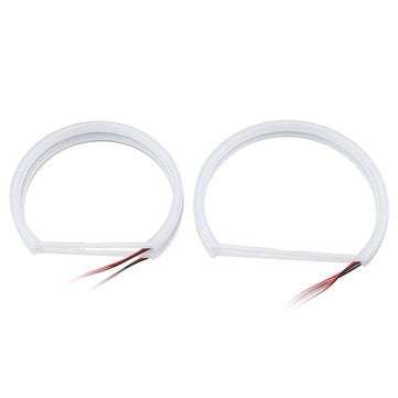 4PCS 131+146mm Cotton Light White LED Angel Eye Halo Ring Headlights For BMW E46
