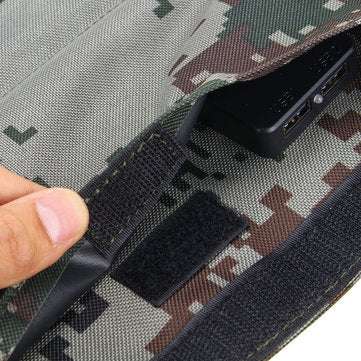 40W 5V Foldable Camouflage Solar Panel Power Bank Pack w Dual USB Waterproof for Backpack Camping