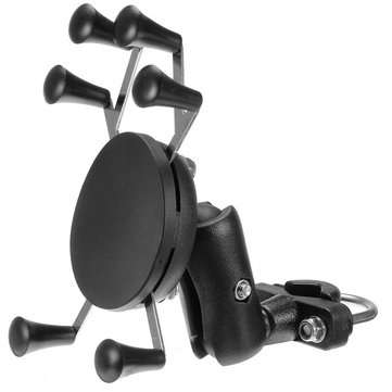 4.0-6.0 Inch Phone GPS Holder Anti Theft For Motorcycle Scooter Bike Handlebar (SIZE: 65MM)