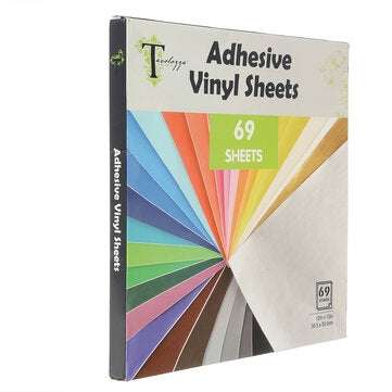 40Pcs Permanent Adhesive Backed Vinyl Sheets Adhesive Craft Vinyl Compatiable Works with Craft Cutte