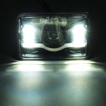 4" X 6" Black Car LED Headlight DRL Hi&Lo Beam Truck Replacement Lamp for Jeep