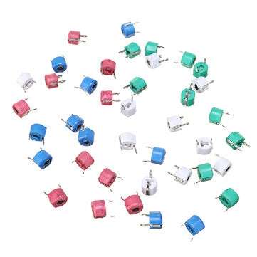 40pcs Variable Trimmer Ceramic Capacitors 6mm Adjustable Capacitors 5pF 10pF 20pF 30pF with Boxes