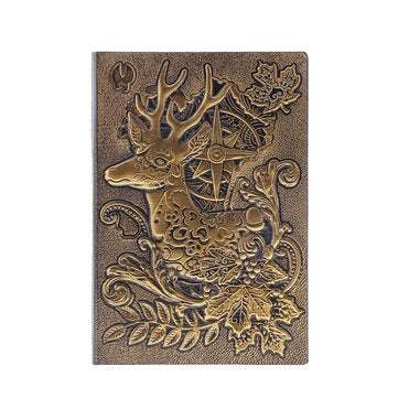 A5 Retro Notepad Relief European Notebook Gift for School Student Office Stationer... (COLOR: GREEN)
