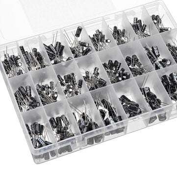 500Pcs 24 Kinds of Electrolytic Capacitors 0.1uF-1000uF Capacitor Kits