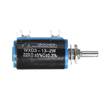 5pcs WXD3-13-2W Precision Potentiometer 220 220 Ohm Wirewound Multi-Turn Potentiometer