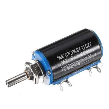 5pcs WXD3-13-2W Precision Potentiometer 220 220 Ohm Wirewound Multi-Turn Potentiometer