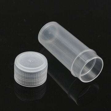 50PCS 5ml Plastic Sample Small Bottle Vial Storage Container Test Tube for Lab