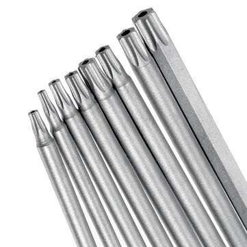 8pcs T8-T40 100mm Magnetic Torx Screwdriver Bits Set 1/4 Inch Hex Shank Screwdriver Bits