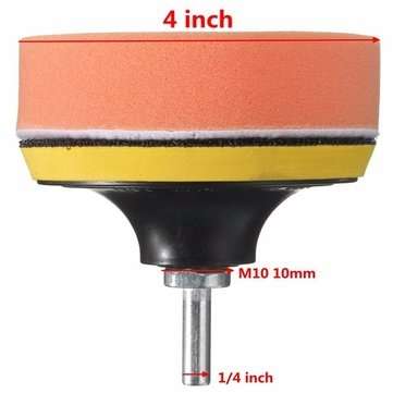 6pcs 4 Inch Sponge and Woolen Polishing Buffing Pad Kit For Car Polisher