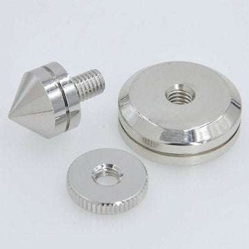 4pcs Brass Shock Absorber Speaker Spike + Pad Base Amplifier Isolation Cone Stand Feet