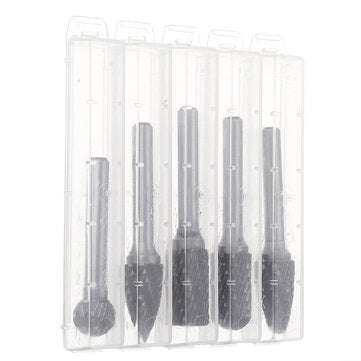5Pcs 6x12mm Carbide Burr Set with 6mm Shank Double Cut Solid Carbide Rotary Burr Set f... (SIZE: 2#)