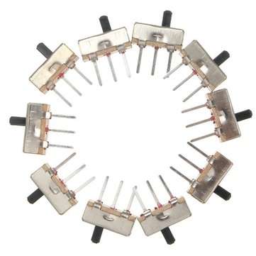 400pcs SS12D00G3 2 Position SPDT 1P2T 3 Pin PCB Fixture Panel Mini Vertical Slide Switch