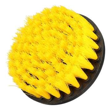 4.3 Inch Yellow Drill Cleaning Brush Powered Scrub for Shower Tub Tile Carpet