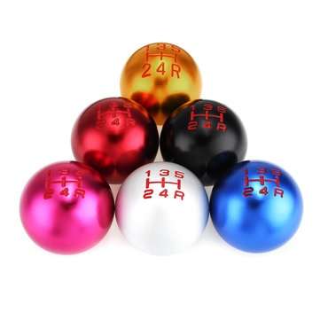 5Speed Universal Aluminum Round Ball Racing Car Manual Gear Shift Knob (COLOR.: BLACK)