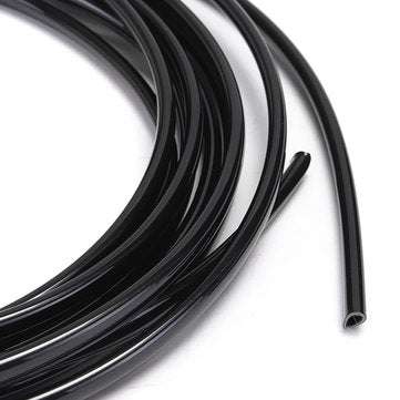 5m Rubber Car Interior Moulding Trim Strip Black Flexible Decoration Dashboard Door Edge Line