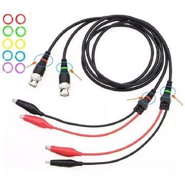 3PcsY101X 1.1M BNC To Crocodile Clamping Line Crocodile Clip Oscilloscope Probe