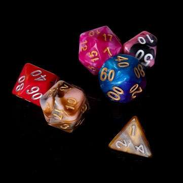 42Pcs Polyhedral Dice Set Multi-sied Dices For Dungeons & Dragons DND MTG RPG D4-D20 Game + Bag