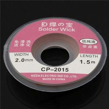 4pcs 1.5mx2mm Solder Wire Desoldering Braid Solder Remover Copper Wick Spool Wire Cable