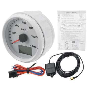 85mm 9-32V 120km/h 200km/h GPS Speedometer Odometers Gauge LCD Display With 8 Color Bac... (NO.: 01)