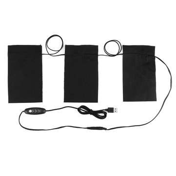 8.5W 5V 2.1A USB Heating 3 Pads 3 Gears Thermal Vest Heated Jacket Motorcycle Warm Winter