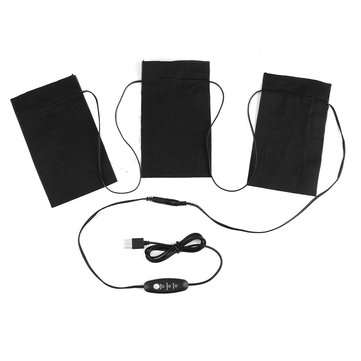 8.5W 5V 2.1A USB Heating 3 Pads 3 Gears Thermal Vest Heated Jacket Motorcycle Warm Winter