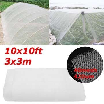 3x3m White Vinyl Fabric Net Wear Resistance Barrier Net for Mosquito Bug Insect Bird Garden