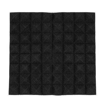 50*50*5cm Acoustic Soundproof Sound Stop Absorption Pyramid Studio Foam Sponge Black L4B