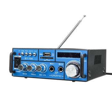400W 12V Digital bluetooth Audio Amplifier StereoRadio HIFI Power LCD Car Home