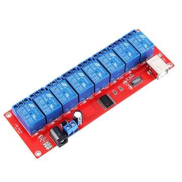 8 Channel 5V HID Driverless USB Relay USB Control Switch Computer Control Switch PC Intelligent Cont