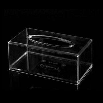 Acrylic Clear Transparent Tissue Box Cover Rectangular Holder Paper Storage Case