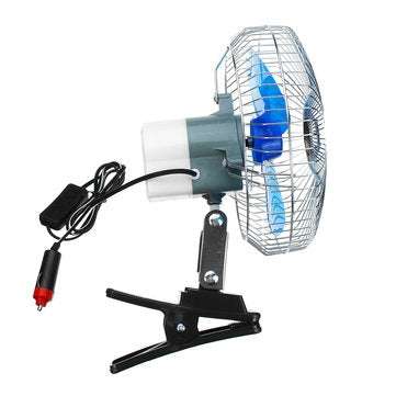 8 Inch 12V Portable Vehicle Auto Car Fan Oscillating Car Auto Clip-On Cooling Fan