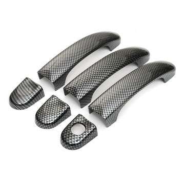 6pcs Set ABS Carbon 3 Door Handle Covers Handles For VW Transporter T5 T6 Caddy for Vans