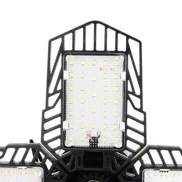 60W E27 132 LED Garage Light 4 Blades Deformable Ceiling Lamp For Workshop Factory AC85-265V