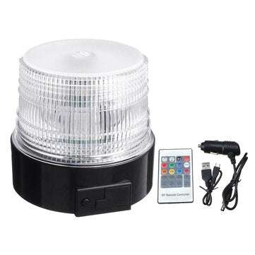 8 Colors RGB LED Magnetic Warning Beacon Light Emergency Hazard Warning Safety Flashing Strobe Lamp