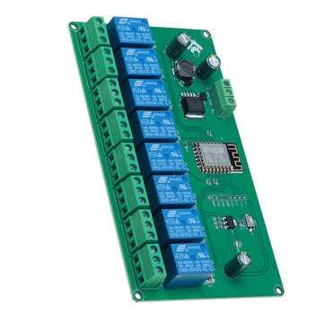 5V/7-28V Power Supply 8 Channel ESP8266 WIFI 8-way Relay Module ESP-12F Development Board Secondary