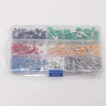 600Pcs Insulated Cord End Terminal Boots Lace Cooper Ferrules Kit Set Wire Copper Crimp Connector